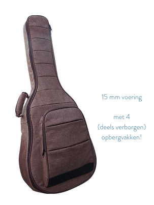 CLX gig-bag 15 mm donker bruin